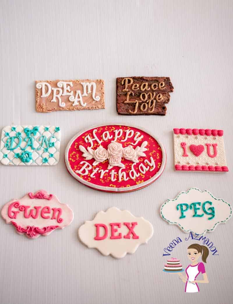How to make Easy Fondant Plaques and Name Tags for Cakes