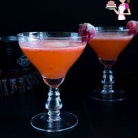 This strawberry vodka drink is made by infusing vodka with strawberry puree and topped with a tonic or soda water.