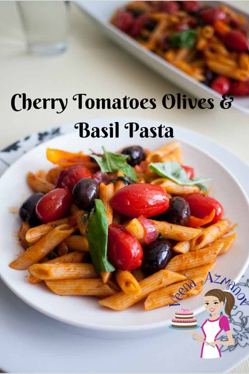 This simple, easy colorful and nutritious cherry tomatoes olives and basil pasta gets done in just 20 minutes. A perfect dish to entertain or prepare as a quick one pot meal. It has become a family favorite for us. This simple, easy colorful and nutritious cherry tomatoes olives and basil pasta gets done in just 20 minutes. A perfect dish to entertain or prepare as a quick one pot meal. It has become a family favorite for us.