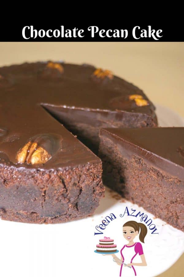 This Chocolate Pecan Cake is a luxurious flourless chocolate cake with all the goodness of pecans and chocolate. This also makes a perfect dessert for Passover or just when you need a gluten free dessert.