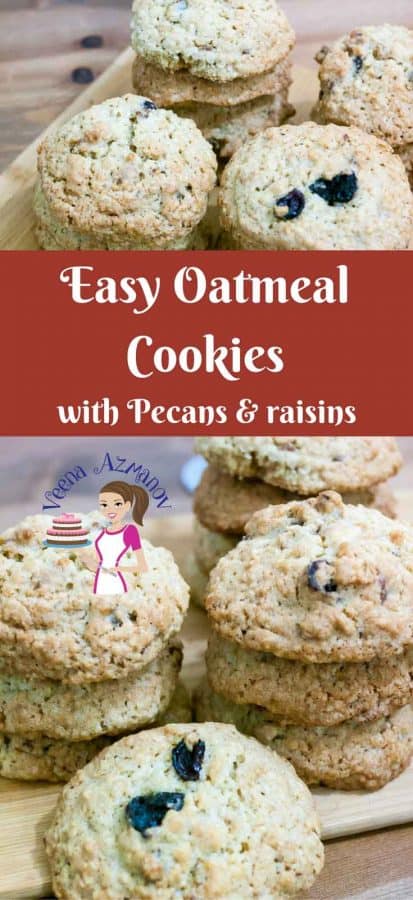Nothing beats the smell and taste of home baked fresh Oatmeal cookies. The addition of oatmeal with the fruit and nuts makes them a sumptuous and perfect for a snack or even a quick breakfast.