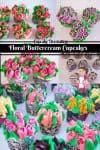 These floral buttercream cupcakes are the simplest, easiest and quickest way to dress cupcakes for a quick party or give away. With my buttercream recipe and tips for the perfect consistency you be making this more often then you planned