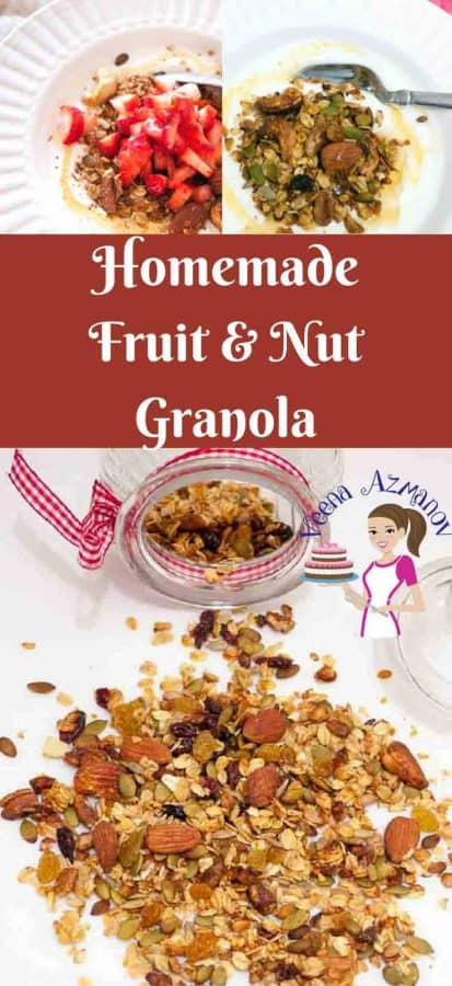 Fruit and Nuts Homemade Granola is not just a healthy but also a nutritious way to start your day. Adding you family favorites is the best way to get every member in the family to eating right.