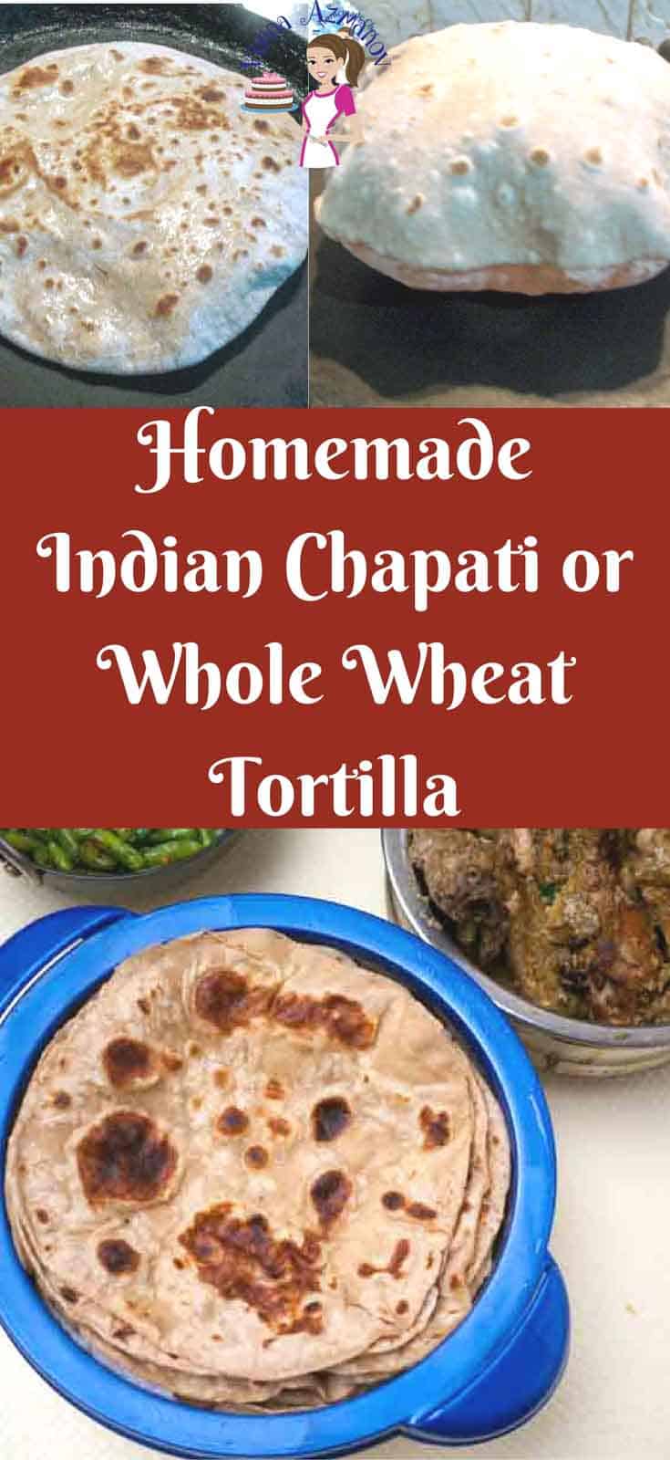 How to make Indian Chapati or Whole Wheat Tortilla - Veena Azmanov