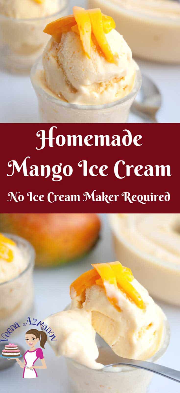 This exotic summer fruit has so much potential, like this creamy homemade mango ice cream. Made with rich French vanilla pastry cream as a base; lots of thick mango puree and whipped cream for that added creaminess. This exotic summer fruit has so much potential, like this creamy homemade mango ice cream. Made with rich French vanilla pastry cream as a base; lots of thick mango puree and whipped cream for that added creaminess.