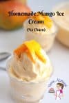 A cup of mango ice cream.