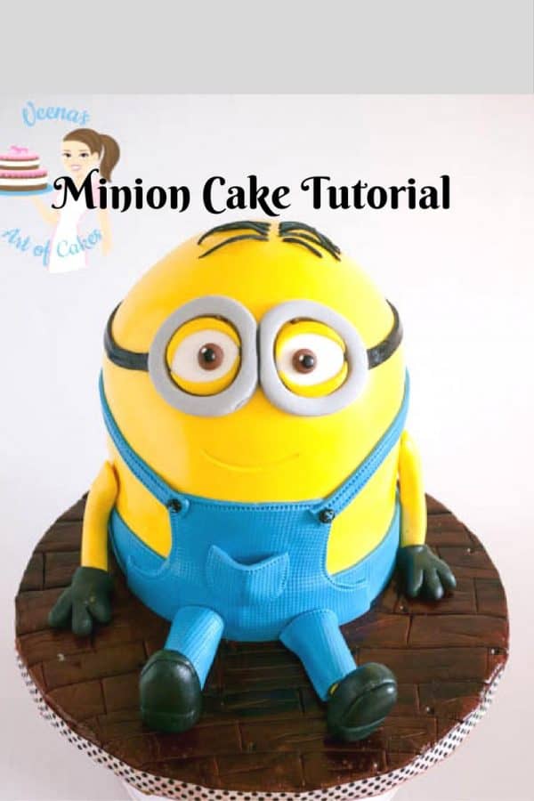 A cake decorated to look like a minion.