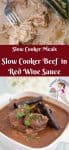 This slow cooker beef in red wine sauce is comfort food at it's best. The meat is cooked in a slow cooker for a couple of hours until fork tender, the red wine and meat juices combine into this thick creamy sauce that is sheer luxury served with white rice or a slice of bread. 