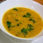 A bowl of lentil soup