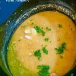 a pinterest image with slow cooker soup on display