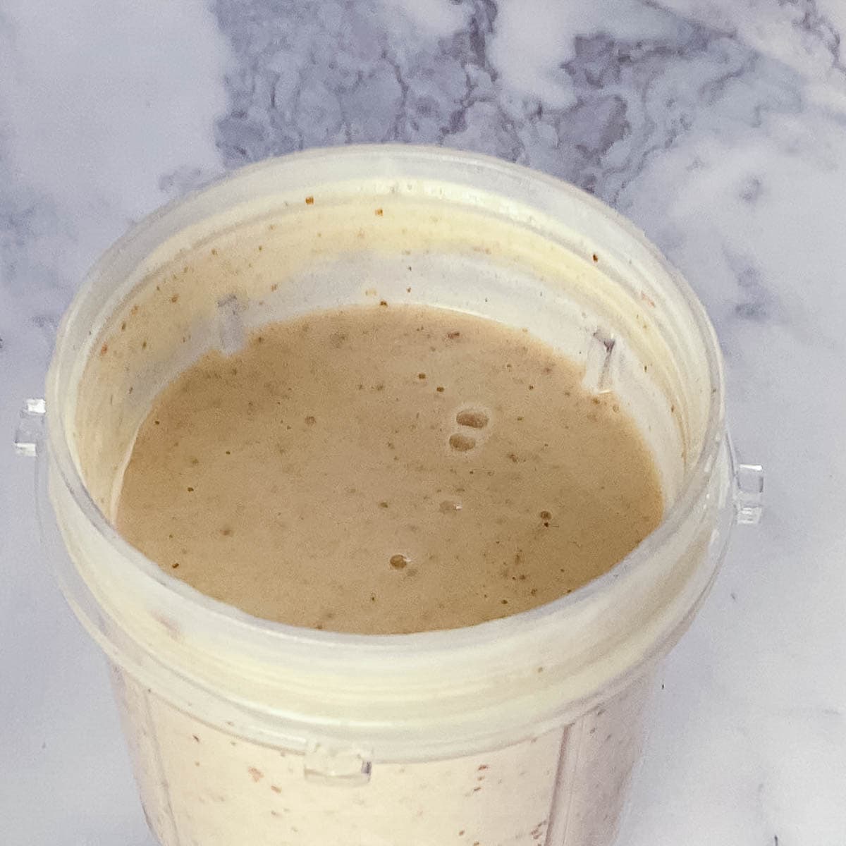 Blender with date smoothie.