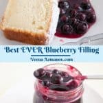 Pinterest image for blueberry filling.
