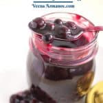 Pinterest image for blueberry cheesecake.