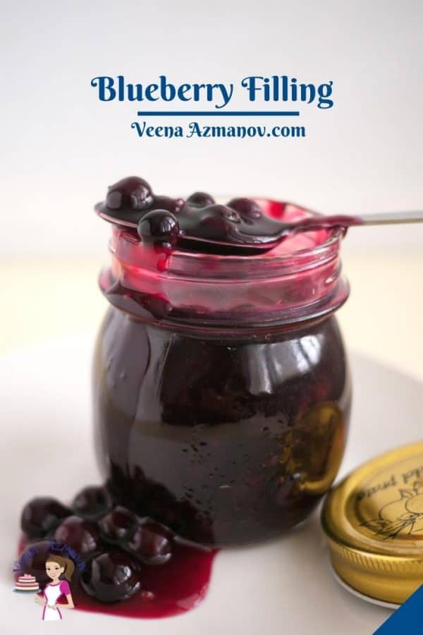 Pinterest image for fruit filling blueberries.