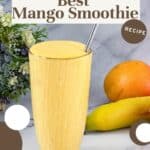 Pinterest image for mango smoothie.