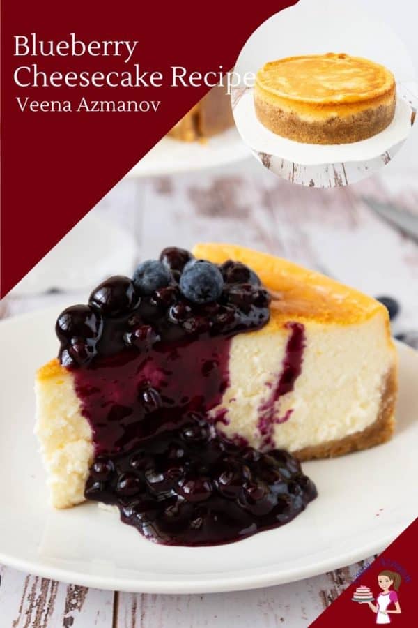 How to make a baked cheesecake at home with Blueberry filling