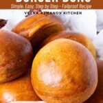 Pinterest image for Brioche Buns for Hamburgers.