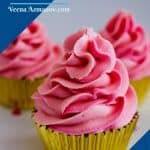 Pinterest image for champagne cupcakes
