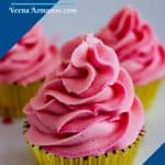 Pinterest image for champagne cupcakes