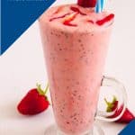 A pinterest image for berry soothie