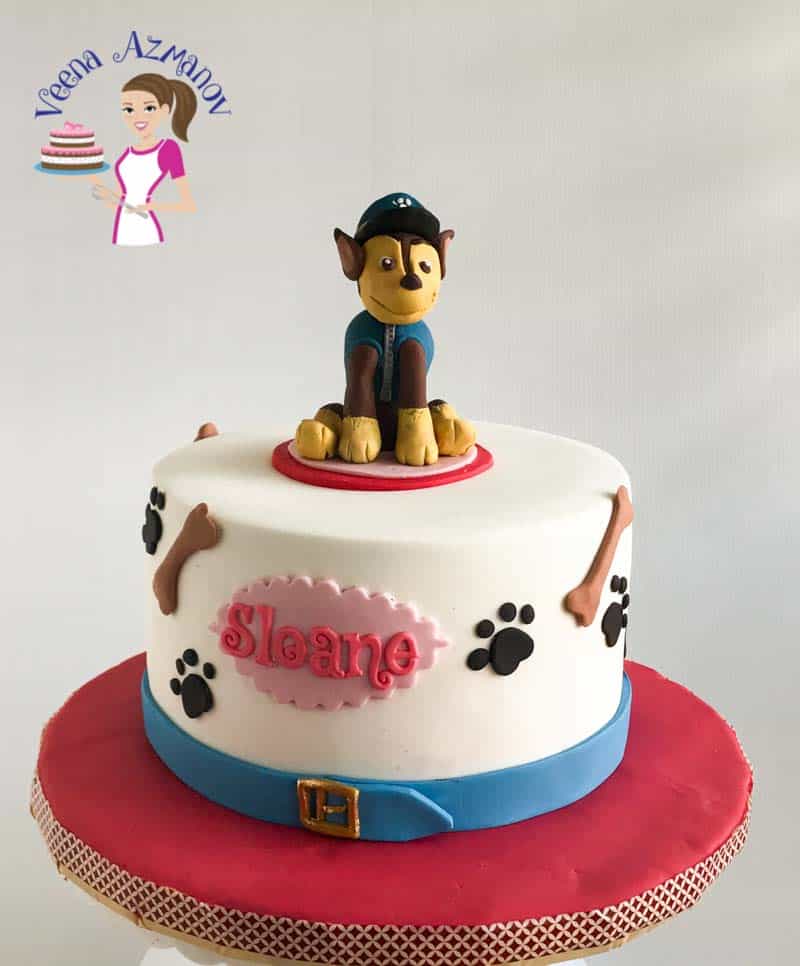 Paw Petrol Cake with Chase Cake Topper