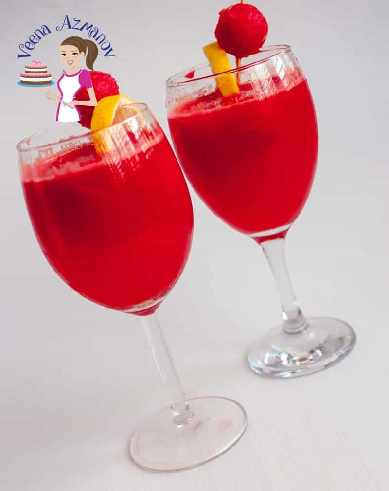 Drinks in two stem glasses