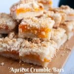 Pinterest image for apricot bars.