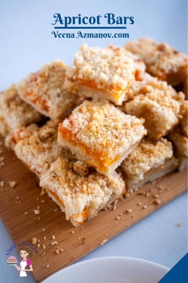 Pinterest image for apricot bars.
