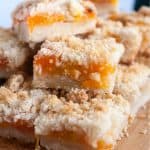 Pinterest image for crumble bars with apricot.