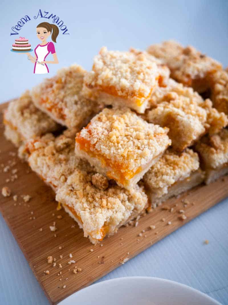 These apricot crumble squares are a great twist on the classic fruit crumble tarts. Simple and easy to make, weather you use fresh, canned or frozen apricots. This is definitely a crowd pleaser and great tea time snack. These apricot crumble squares are a great twist on the classic fruit crumble tarts. Simple and easy to make, weather you use fresh, canned or frozen apricots. This is definitely a crowd pleaser and great tea time snack.