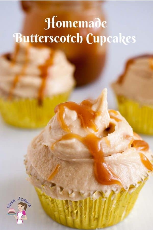 Learn to make scrumptious cupcakes with butterscotch flavor and buttercream