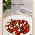 Pinterest image for Cherry Tomato Mozzarella Salad.
