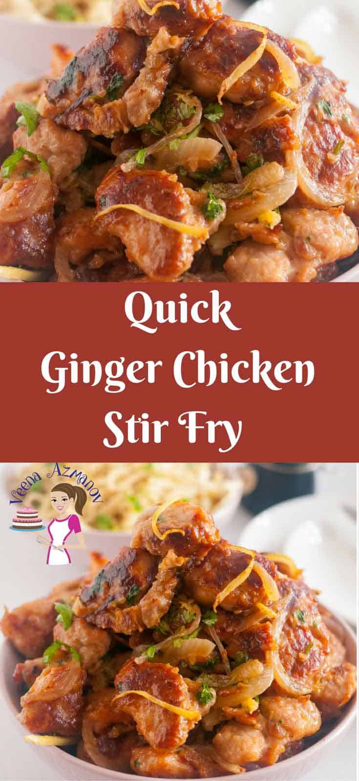 Quick Ginger Chicken Stir Fry Recipe Veena Azmanov