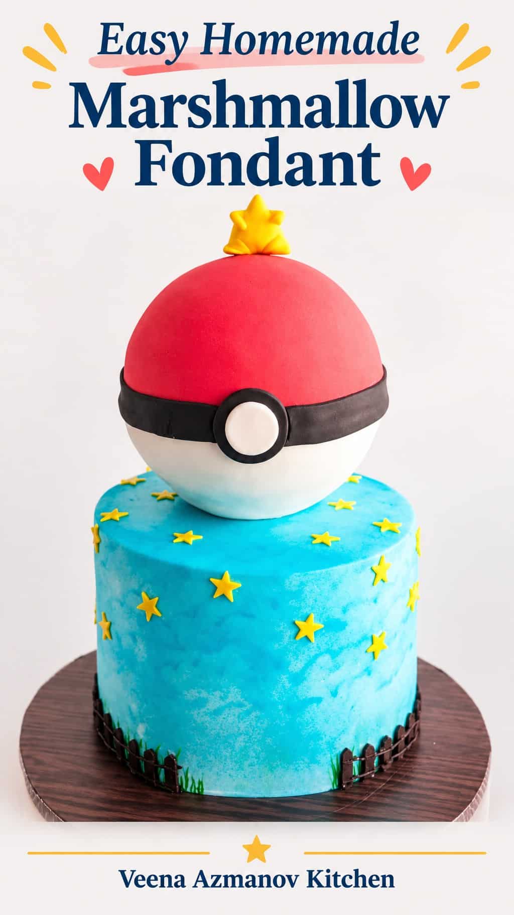 Pinterest image for marshmallow fondant.