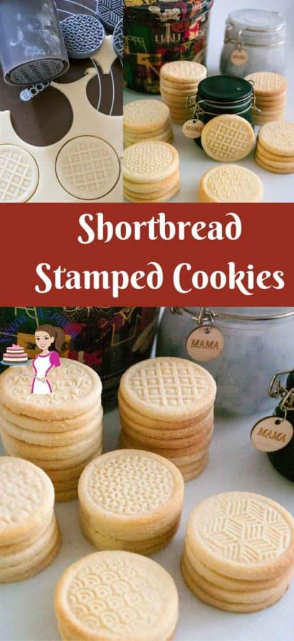 These shortbread stamped cookies are buttery and with a soft crumb that almost melt in the mouth. They are simple and easy to make so they are great when you need an afternoon tea cookie or if you want to gift them as festive treats. 