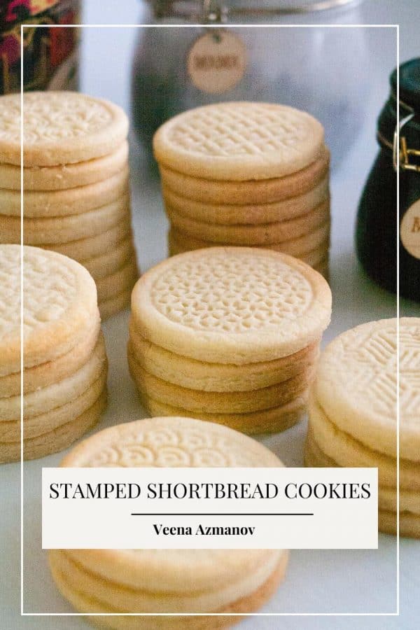 Pinterest image for stamped Shortbread Cookies.