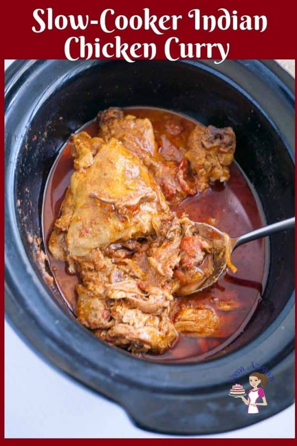This slow cooker Indian chicken curry recipe will surprise you because it's so simple, easy and effortless. Ten minutes of hands on work and three hours unsupervised slow cooking will give you this beautiful deep red curry you can enjoy over a bowl of rice or just simple crusty bread. 