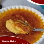 Pinterest image for Apricot Creme Brûlée Recipe.