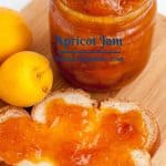 Pinterest image for jams with apricots.