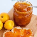 Pinterest image for jam with apricots.