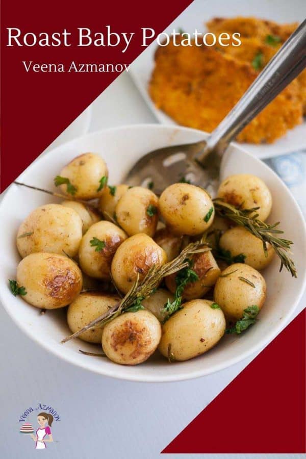 Easy to make Oven roast baby Potatoes with rosemary, garlic and lemon