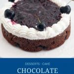 Pinterest image for chocolate cherry cake.