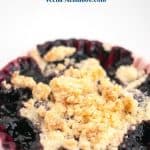 Pinterest image for blackberry fruit crumble.