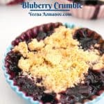 Pinterest image - Fruit Crumble with Blueberries.