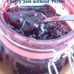 Pinterest image for cherry jam.
