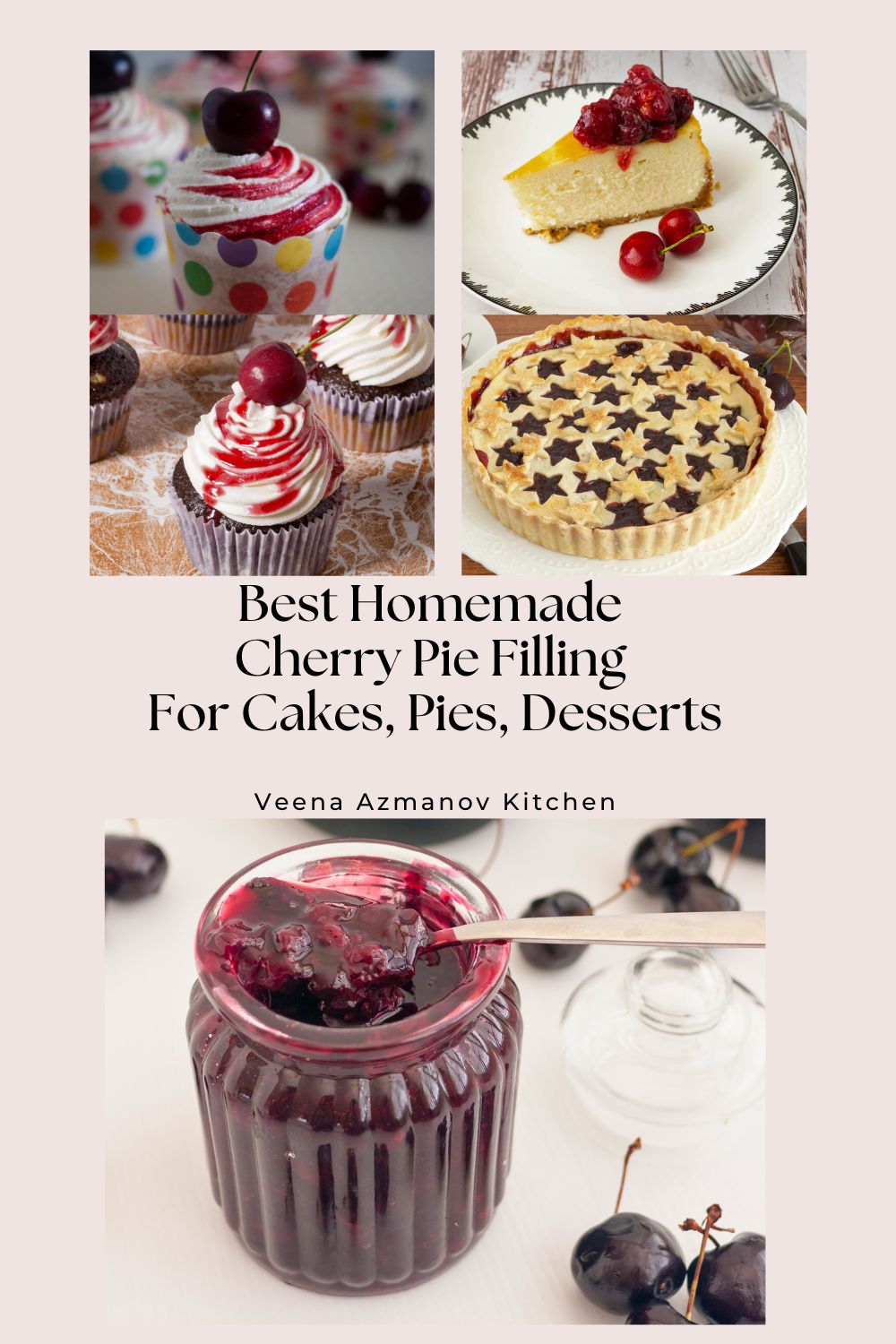 Pinterest image for Cherry Pie Filling from Scratch.