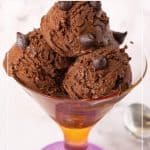 Pinterest image for chocolate Ice cream.