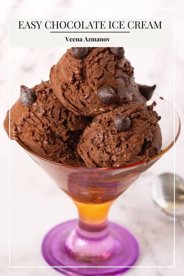 Pinterest image for chocolate Ice cream.