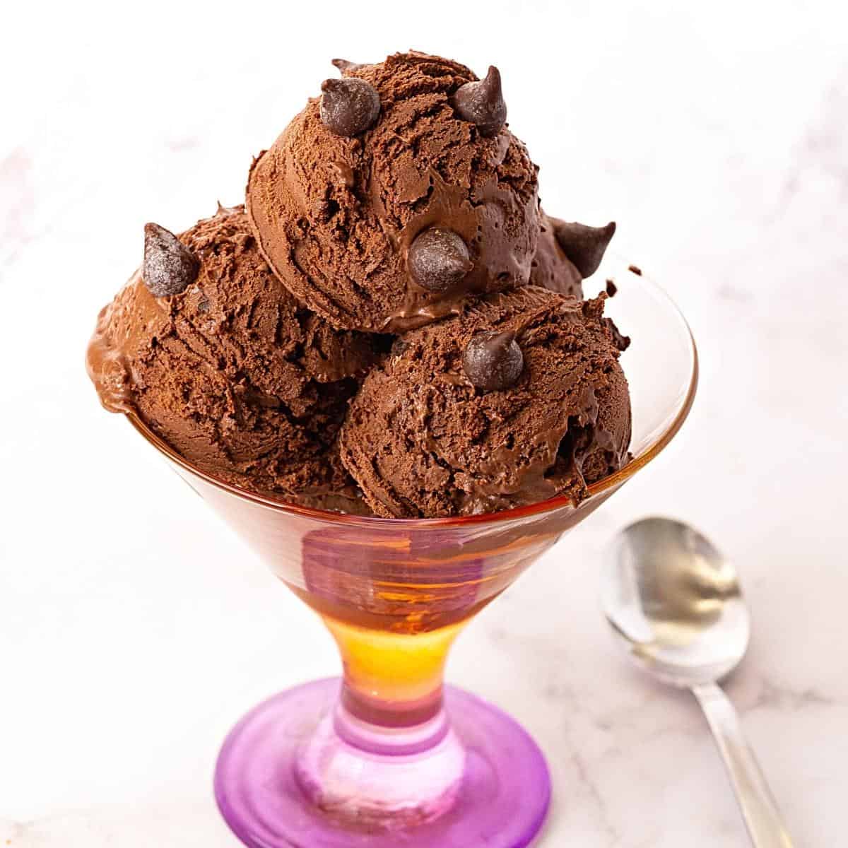 Homemade Chocolate Ice Cream (5 Mins - 5 Ingredients) - Veena Azmanov