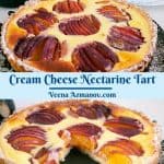 Pinterst image for nectarine tart.